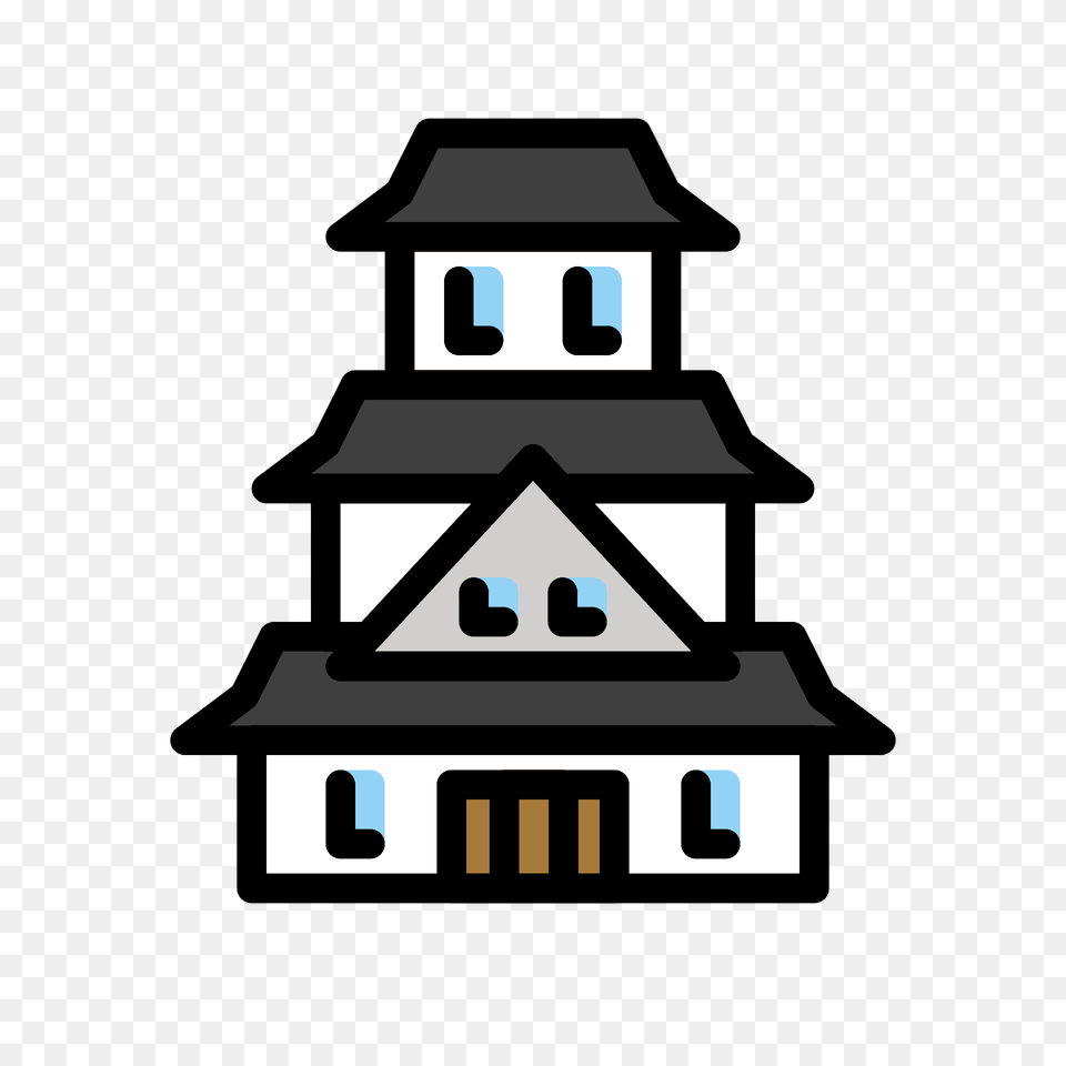 Japanese Castle Emoji Clipart, Architecture, Bell Tower, Building, Tower Free Transparent Png