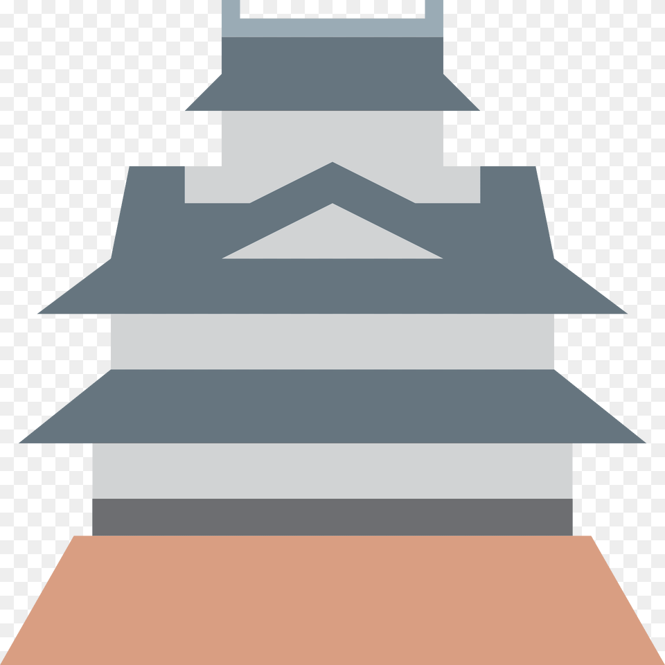Japanese Castle Emoji Clipart, Architecture, Vehicle, Transportation, Staircase Png