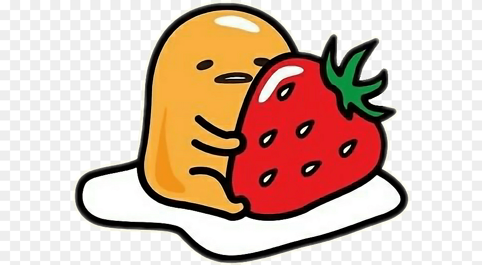 Japanese Character Gudetama Lazy Egg Sticker Rapmonster, Berry, Food, Fruit, Plant Png Image