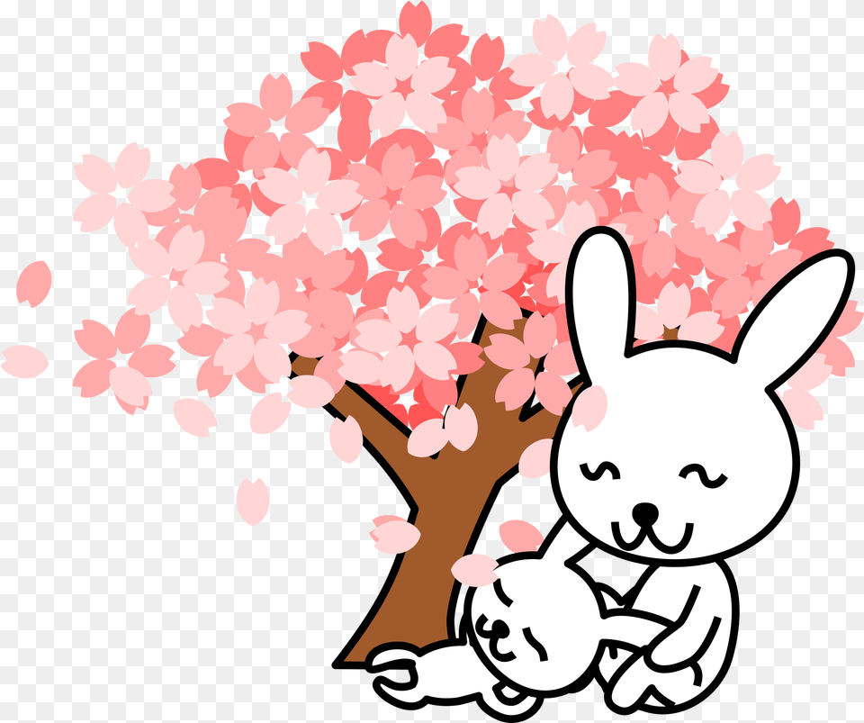 Japanese Cherry Blossom Drawing Black And White Draw A Cartoon Cherry Blossom, Flower, Petal, Plant, Cherry Blossom Png Image