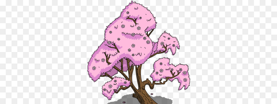 Japanese Cherry Tree Simpsons Tapped Out Japanese, Flower, Plant, Purple, Art Png