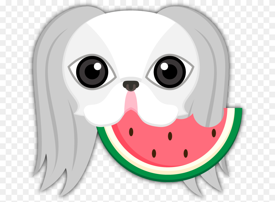 Japanese Chin Emoji Stickers Are You A Japanese Chin Japanese Chin, Food, Fruit, Plant, Produce Png Image
