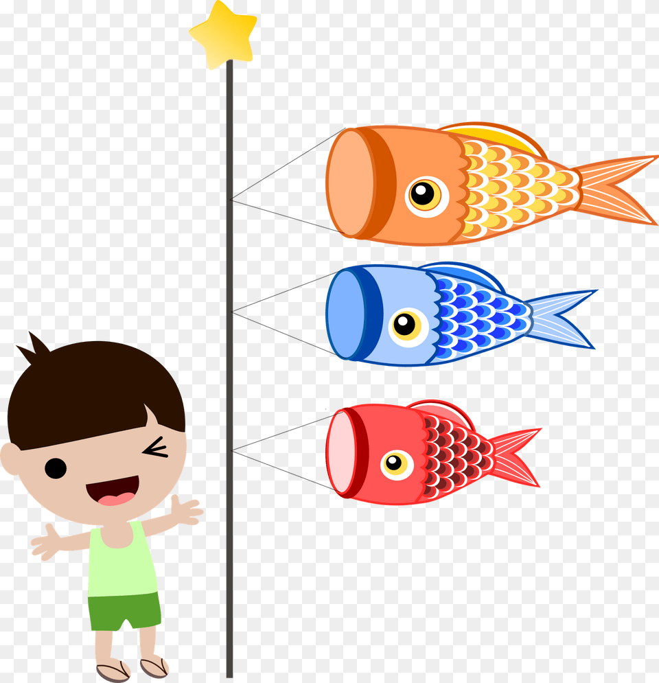 Japanese Clipart Japanese Boy Happy Boys Day, Animal, Fish, Sea Life, Baby Free Transparent Png