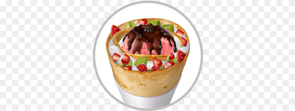 Japanese Crepe Birthday Cake, Cream, Dessert, Food, Ice Cream Png Image