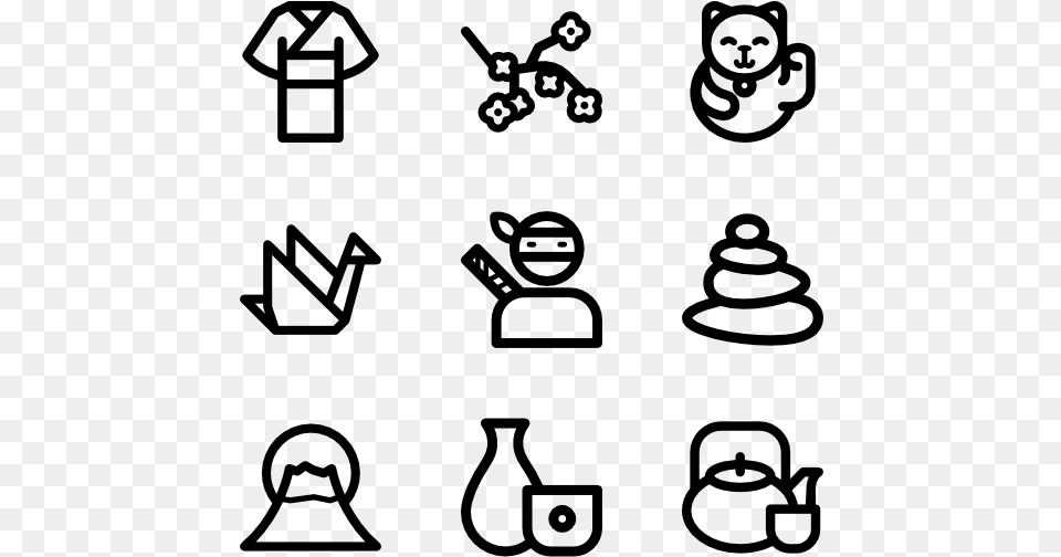 Japanese Culture Collection Hierarchy Icon, Gray Free Png Download
