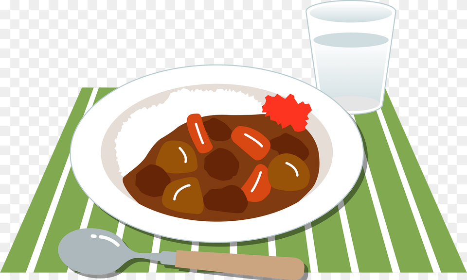Japanese Curry Rice Food Clipart, Cutlery, Plate, Lunch, Meal Free Transparent Png