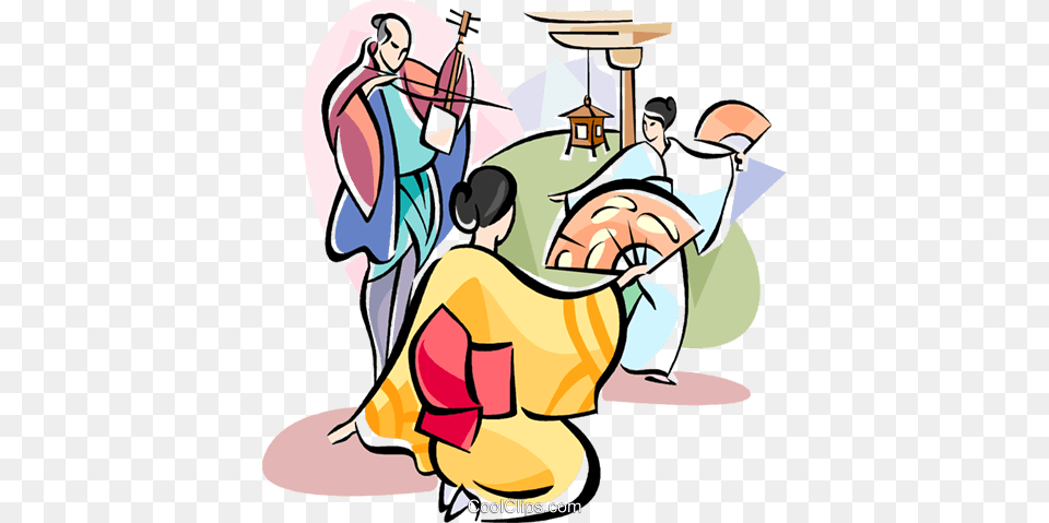 Japanese Dancing Royalty Vector Clip Art Illustration, Architecture, Hospital, Building, Person Free Png