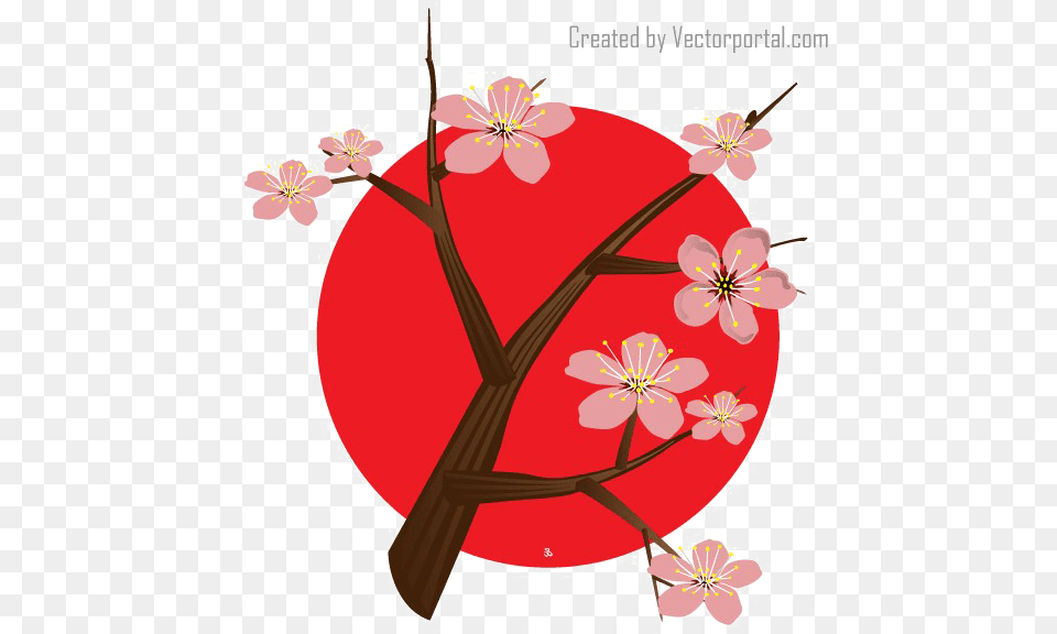Japanese Designs File Japan Cherry Blossom Logo, Flower, Plant, Art, Floral Design Png Image