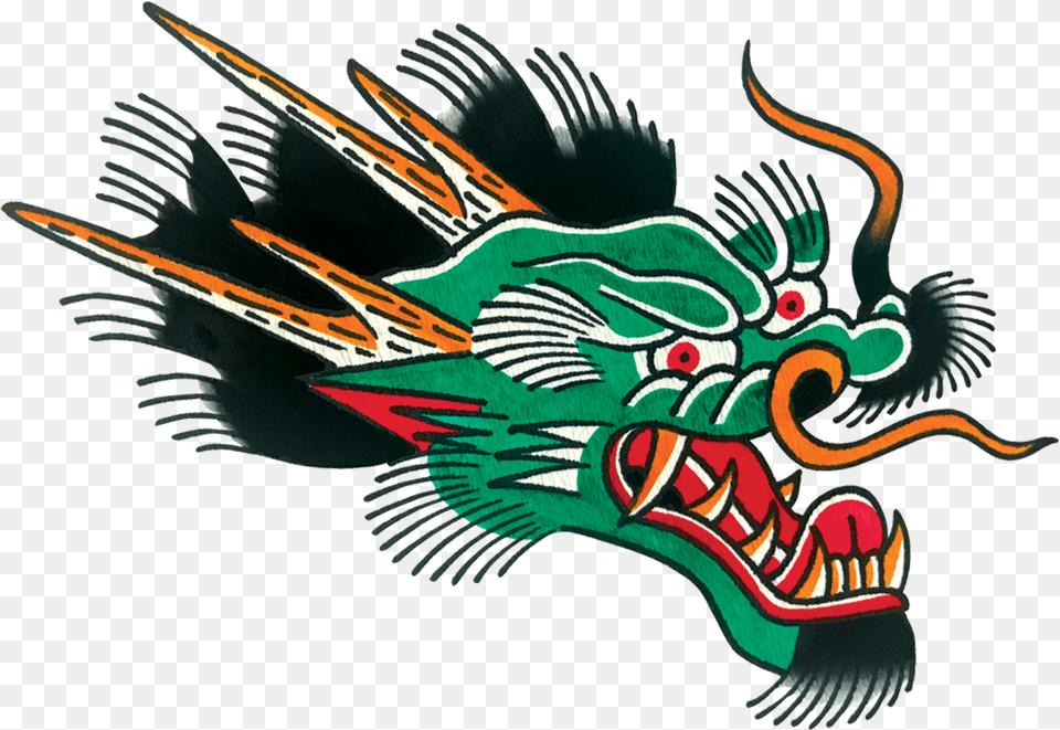 Japanese Dragon Head Traditional Tattoo, Emblem, Symbol, Animal, Bird Free Transparent Png