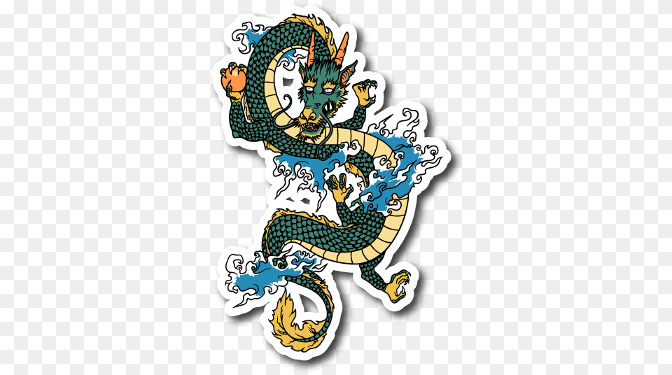 Japanese Dragon Vinyl Sticker Japanese Dragon Png Image