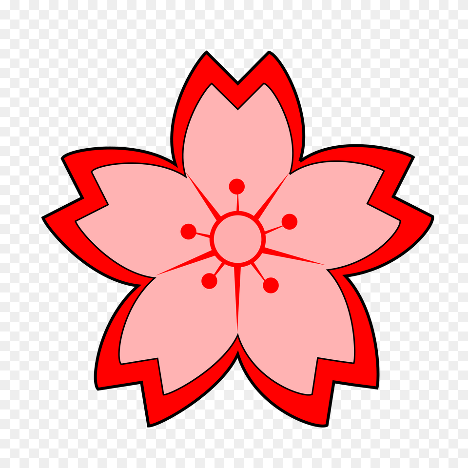 Japanese Flag Clip Art Clipartlook Chinese Flower Clip Art, Dahlia, Plant, Leaf Free Png