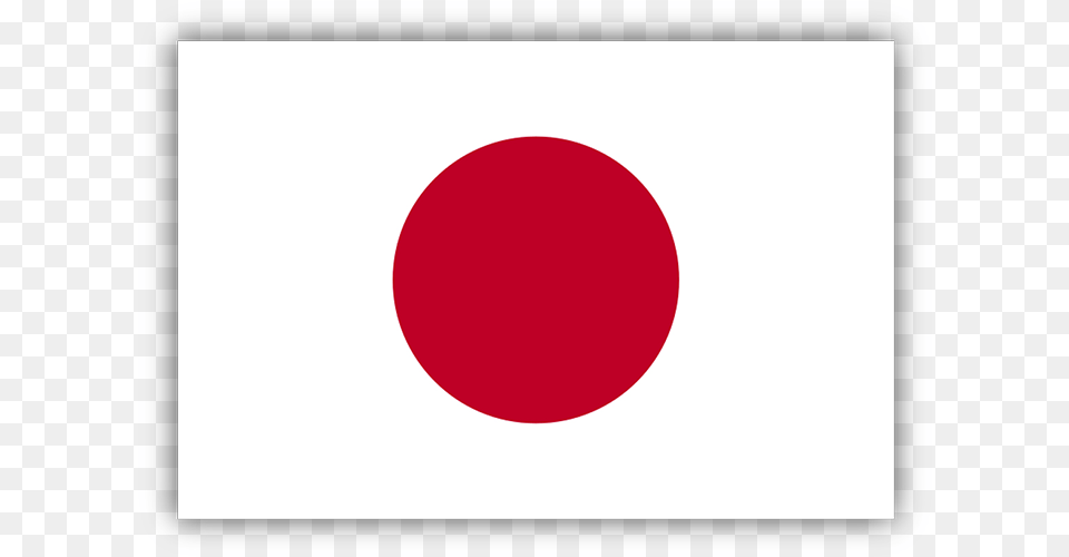 Japanese Flag Sticker Japan Flag With Outline, Sphere, Oval Free Png