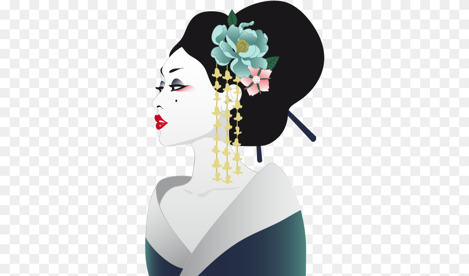 Japanese Geisha Wall Sticker Japanese Woman Pillow Case, Art, Graphics, Adult, Person Free Png
