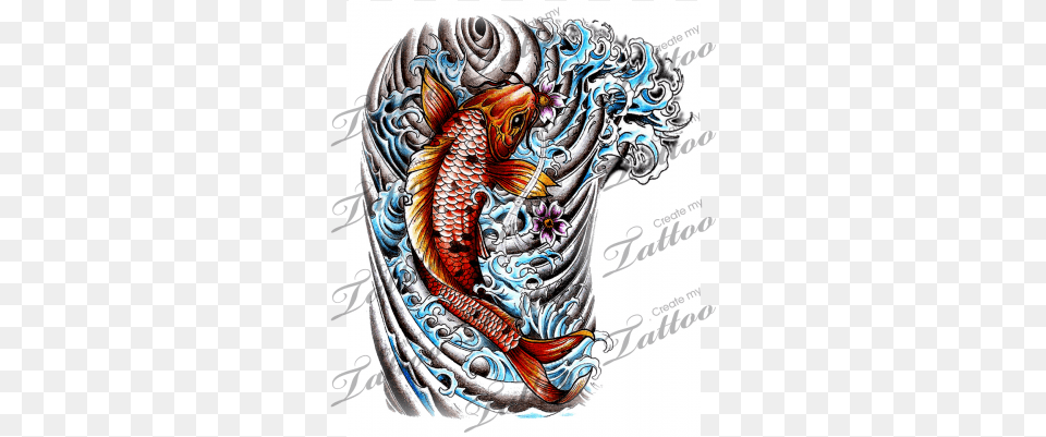 Japanese Half Sleeve Custom Tattoo, Dragon, Pattern, Person, Skin Free Png Download