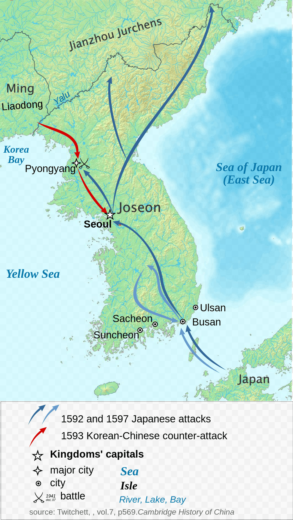 Japanese Invasion Of Korea Map, Chart, Plot, Plant, Vegetation Png Image