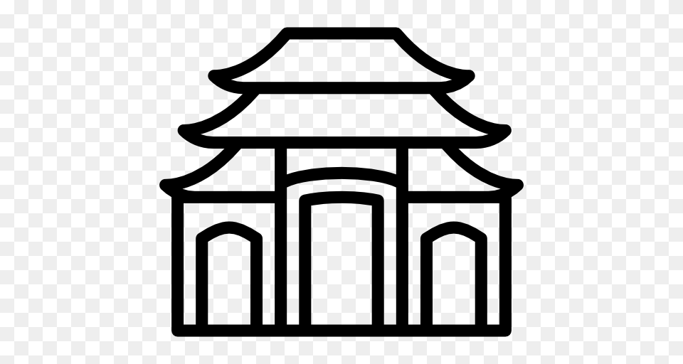 Japanese Japan Shinto Monuments Shrine Icon, Gray Free Png