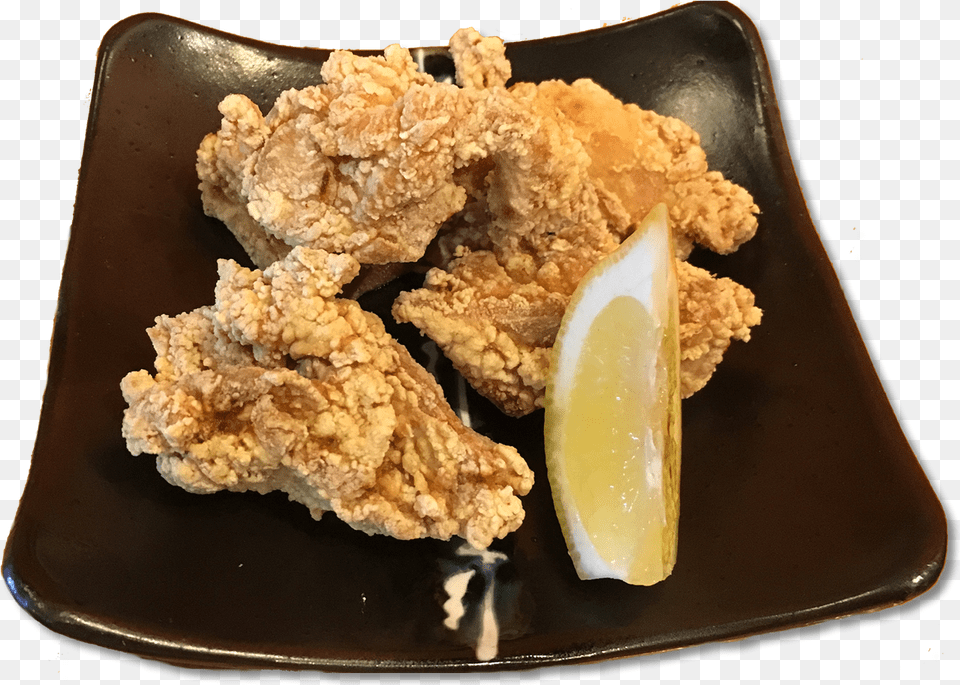 Japanese Karaage, Food, Fried Chicken, Nuggets, Plate Png Image