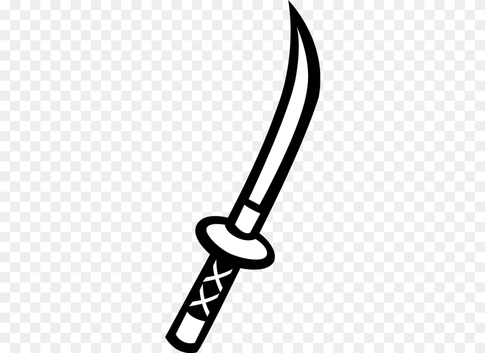 Japanese Katana Samurai Sword, Weapon, Stencil, Blade, Dagger Png