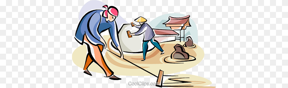 Japanese Laborers Royalty Vector Clip Art Illustration, Cleaning, Person, Baby, Outdoors Free Transparent Png