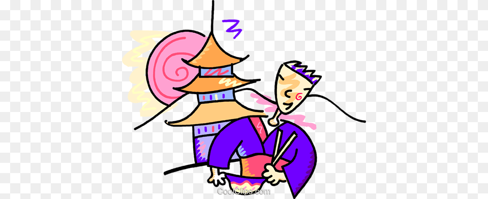 Japanese Man Eating In Front Of A Temple Royalty Vector Clip, People, Person, Baby, Face Free Transparent Png