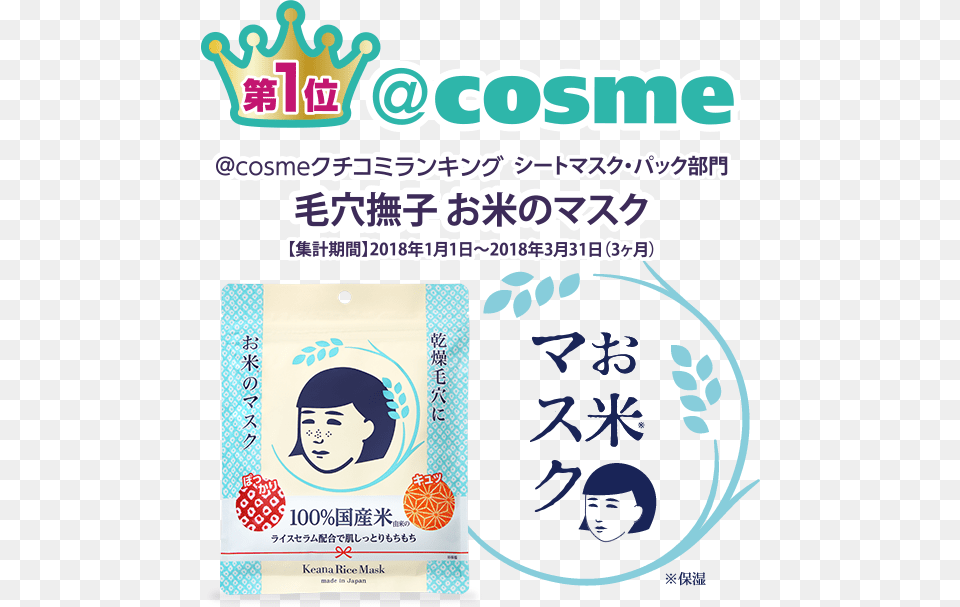 Japanese Mask Keana Nadeshiko Rice Mask, Advertisement, Poster, Face, Head Png