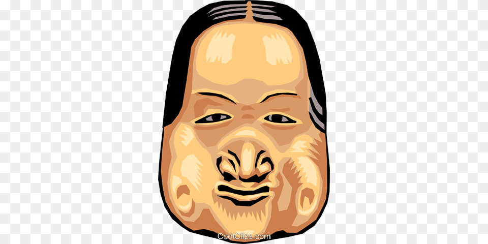 Japanese Mask Royalty Vector Clip Art Illustration Illustration, Head, Person, Face, Baby Free Transparent Png