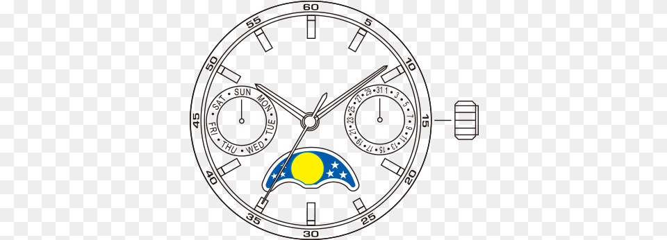 Japanese Miyota 6p00 Movement, Analog Clock, Clock Png