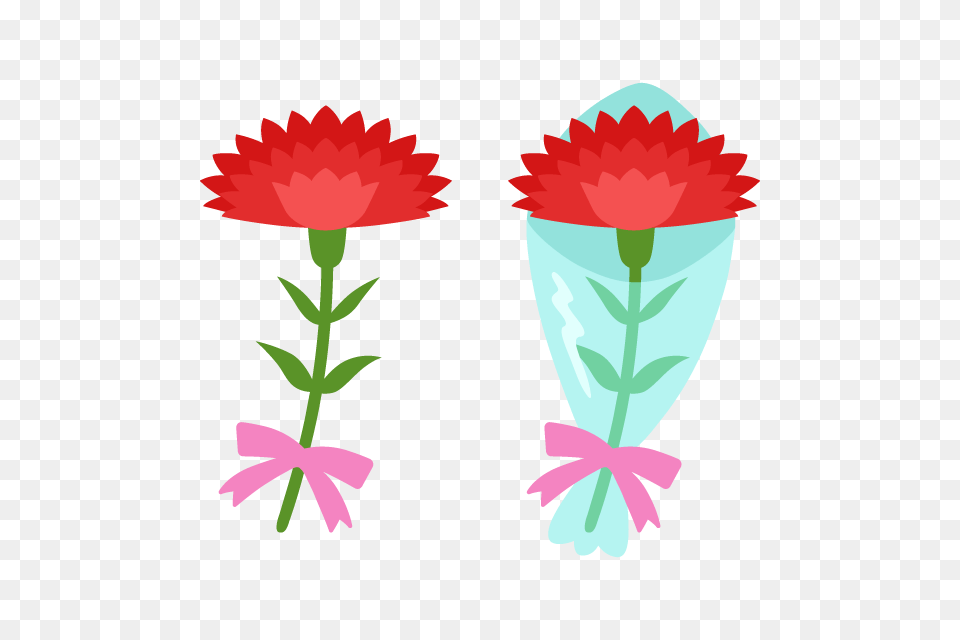 Japanese Mothers Day Red Carnation And Vector, Flower, Petal, Plant, Jar Free Transparent Png