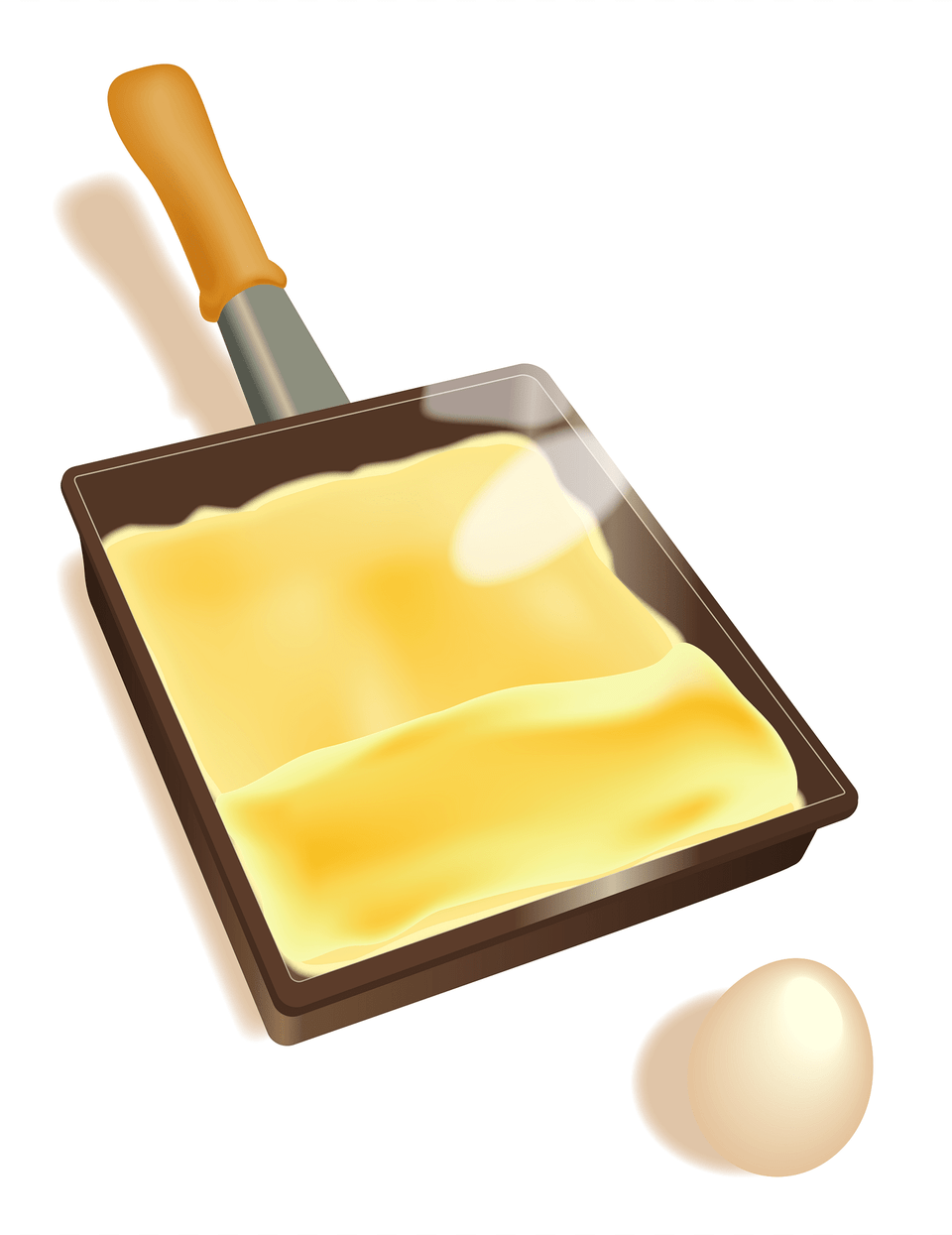 Japanese Omelette Cooking Clipart, Butter, Food, Cooking Pan, Cookware Free Png