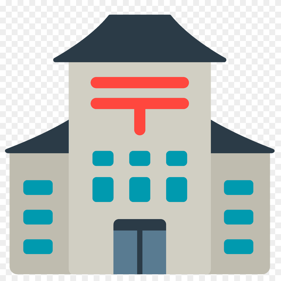 Japanese Post Office Emoji Clipart, Architecture, Building, Clock Tower, Tower Free Png