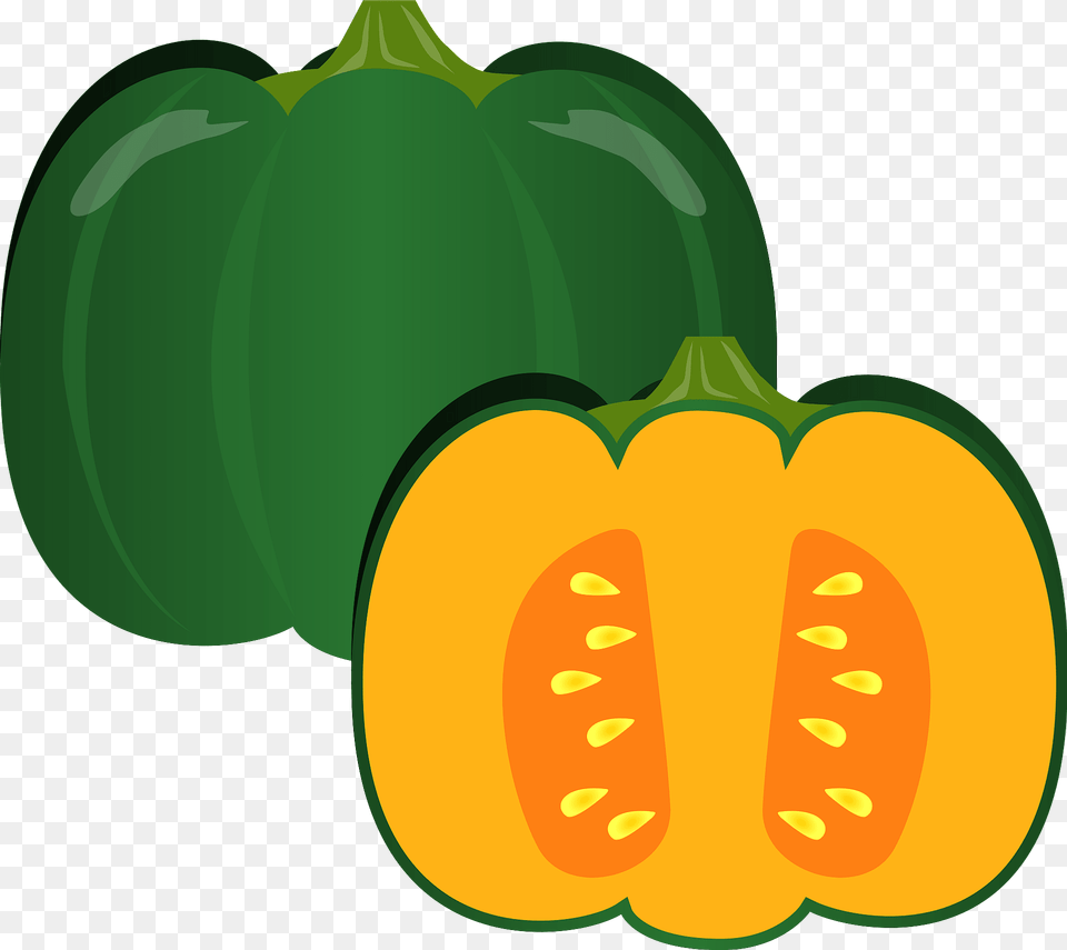 Japanese Pumpkin Vegetable Clipart, Food, Produce, Bell Pepper, Pepper Png Image