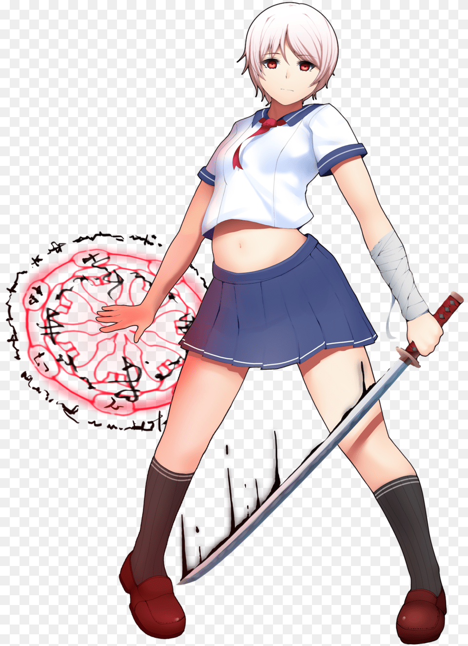 Japanese School Girl With Sword Moe, Book, Comics, Publication, Adult Free Transparent Png