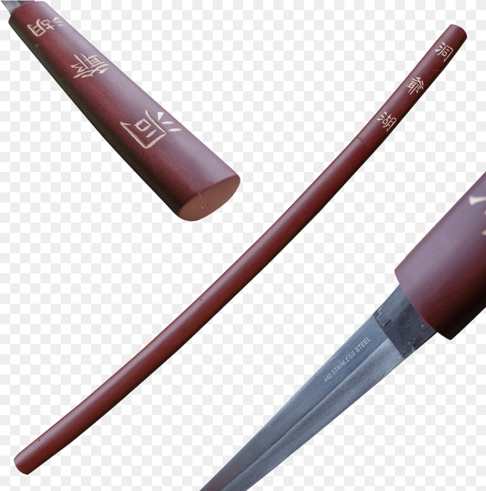 Japanese Shirasaya Katana Sword With Wood Scabbard, Baton, Stick, Blade, Dagger Png Image