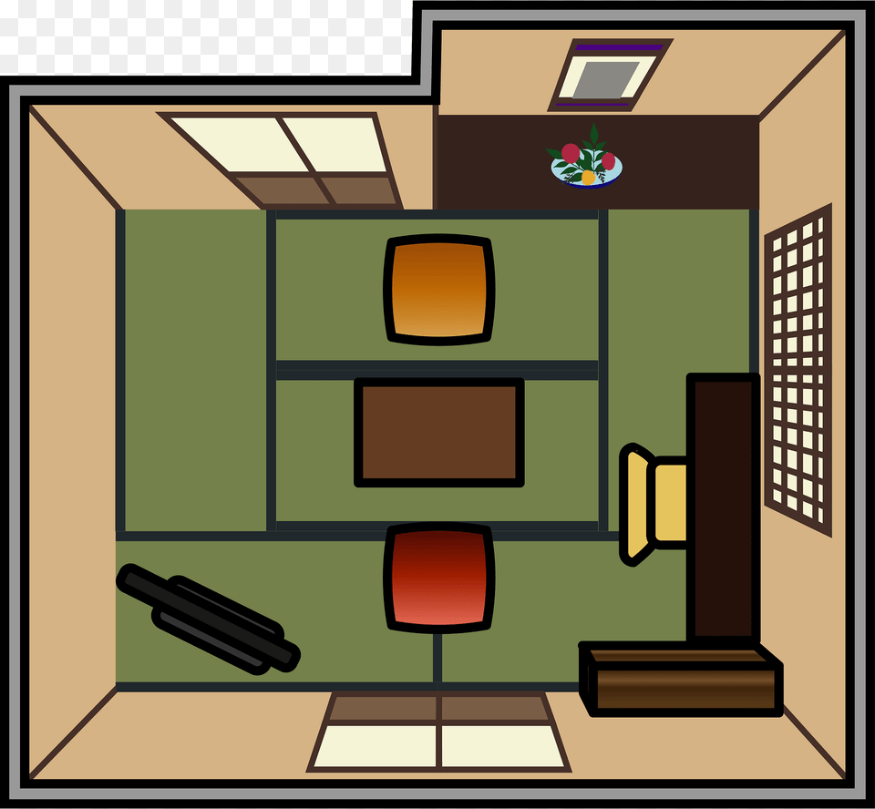 Japanese Style Room Clipart, Indoors, Interior Design Png
