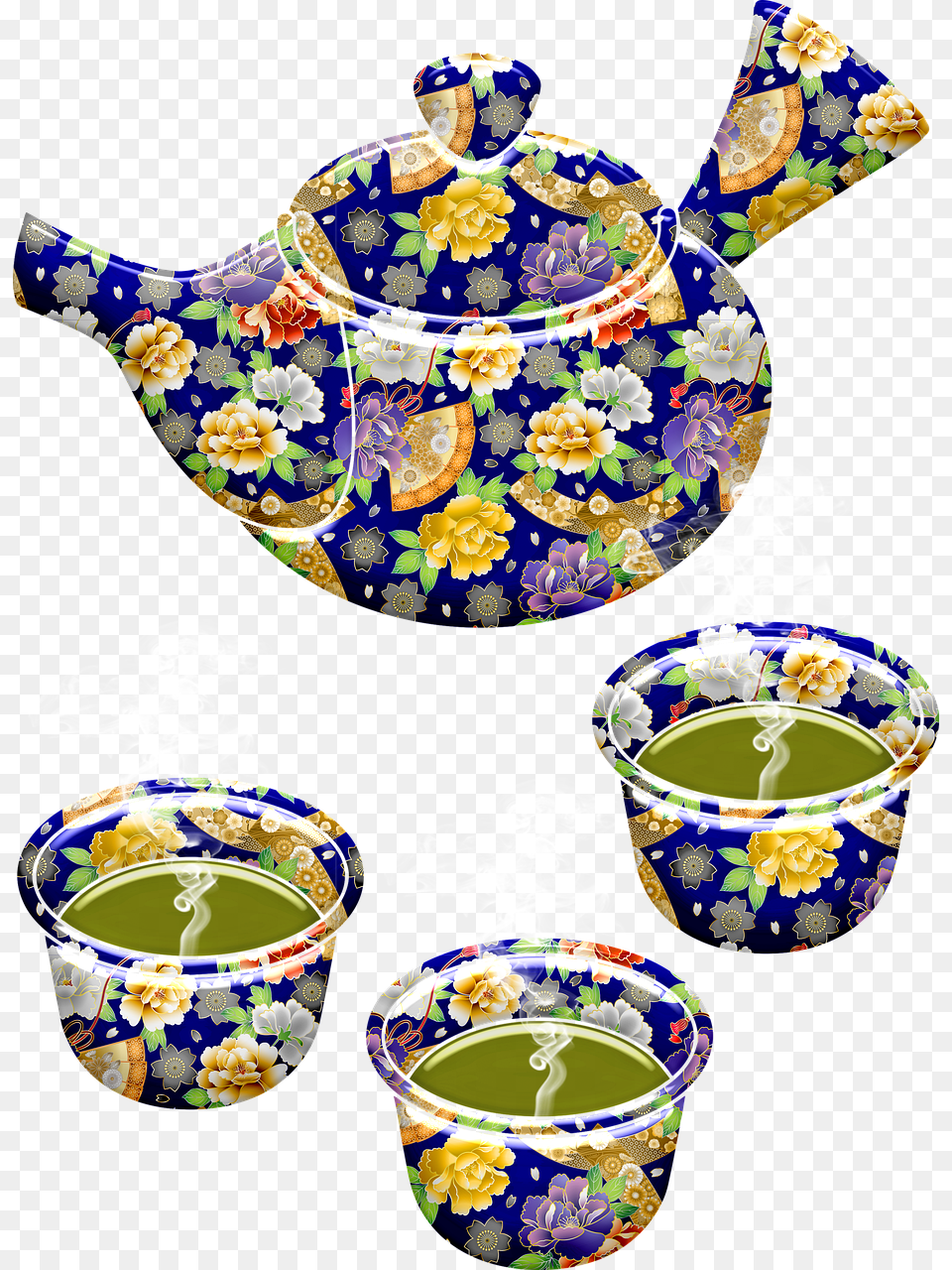 Japanese Tea Set Japanese Pattern Tea Set Tea Teapot, Art, Cookware, Pottery, Pot Free Png Download