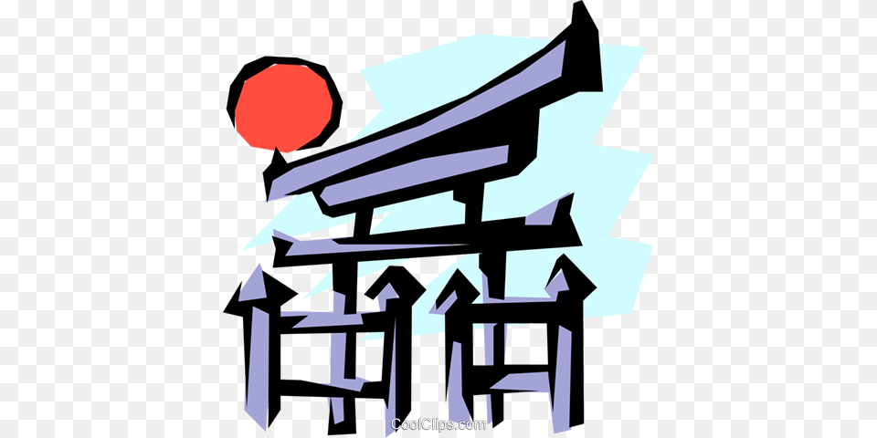 Japanese Temple Gate Royalty Free Vector Clip Art Illustration, Outdoors, Torii Png Image