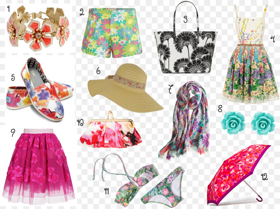 Japanese Umbrella Crew Flower Patch Bracelet Day Dress, Accessories, Hat, Handbag, Clothing Free Png Download