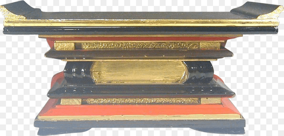 Japanese Vintage Lacquered Wood Temple Kyozukue Or, Publication, Book Free Png Download