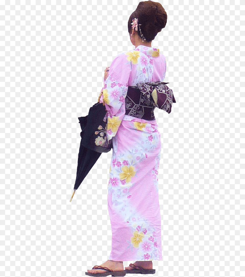 Japanese Woman Kimono, Gown, Clothing, Dress, Fashion Free Png