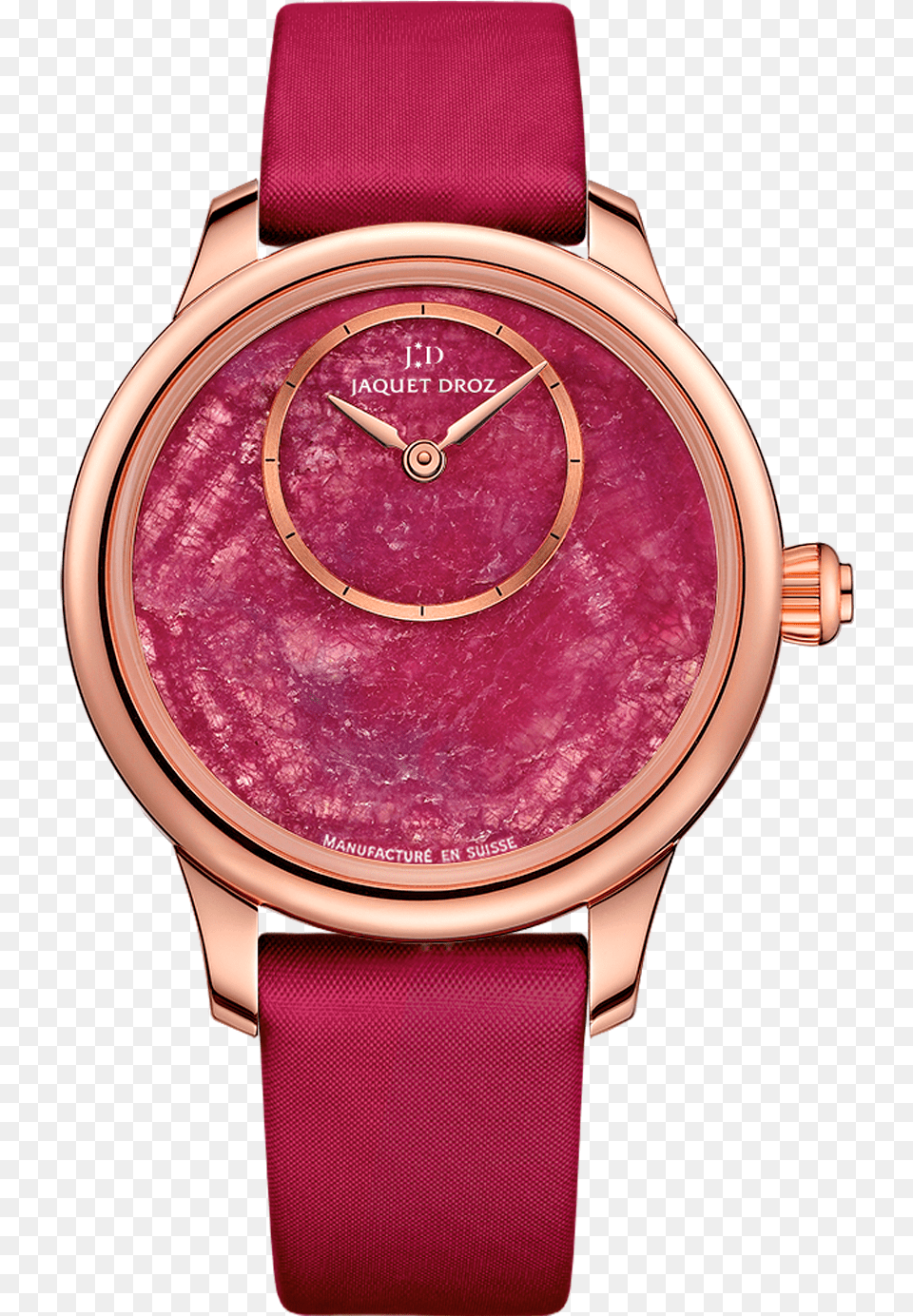 Jaquet Droz Petit Heure Minute Ruby Heart Red Gold Ruby Heart Dial Watch, Arm, Body Part, Person, Wristwatch Png Image