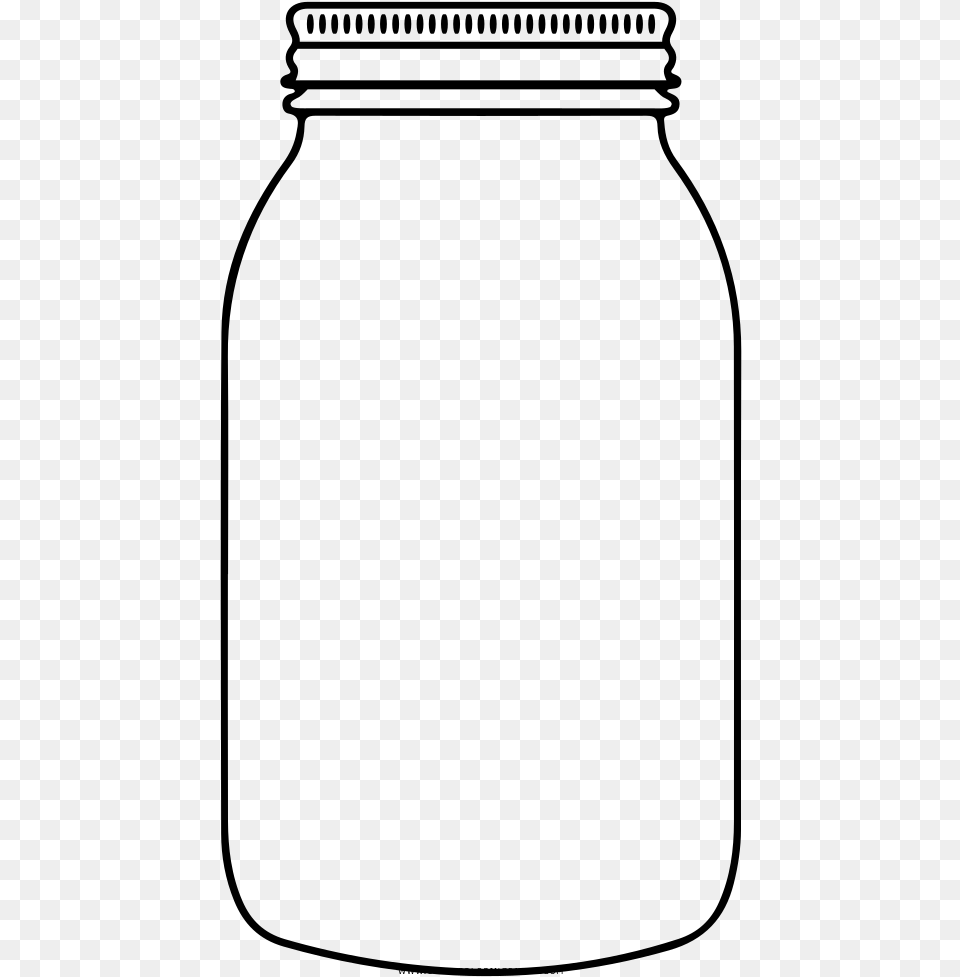 Jar Coloring Page, Gray Free Transparent Png