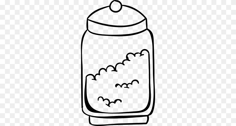 Jar Full Of Food Jar Milk Icon With And Vector Format, Gray Png Image