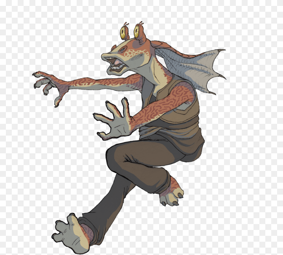 Jar Jar Fan Art, Baby, Person Free Png Download