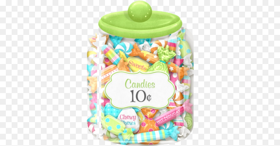 Jar Of Candy Pile Clip Art Image Candy Jar Clip Art, Birthday Cake, Cake, Cream, Dessert Free Transparent Png