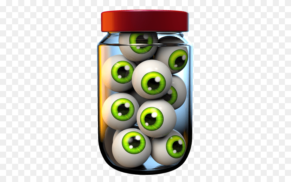 Jar Of Eyeballs Halloween, Bottle, Shaker Png Image