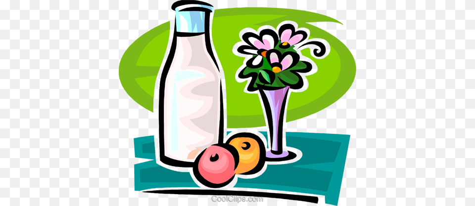 Jar Of Milk Flowers And Fruit Royalty Vector Clip Art, Beverage, Produce, Plant, Lawn Mower Free Png