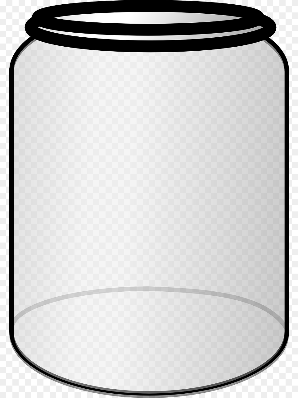 Jar Open Empty Clear Glass, Cylinder Free Transparent Png