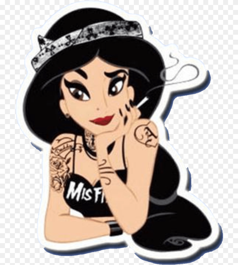 Jasmine Aladdin Disneyprincess Disney Gothic Princesas Disney Tatuadas, Person, Skin, Tattoo, Face Png Image