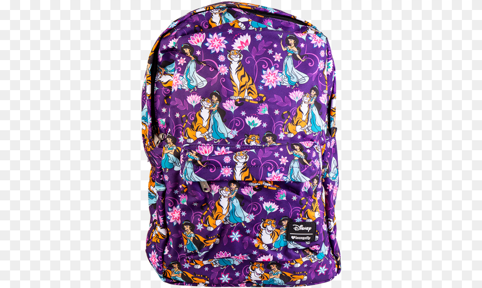 Jasmine Amp Rajah Purple Loungefly Backpack Garment Bag, Animal, Mammal, Tiger, Wildlife Free Png