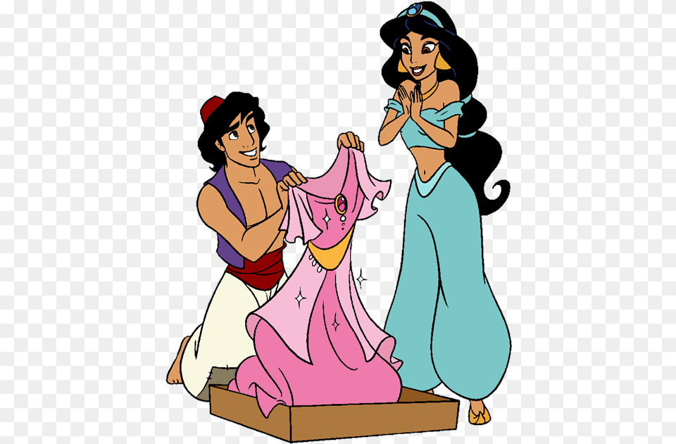 Jasmine And Aladdin Gifte Clipart, Book, Publication, Comics, Adult Png Image